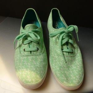 KEDS MINT LIME GREEN SPRING FLORAL SNEAKER…